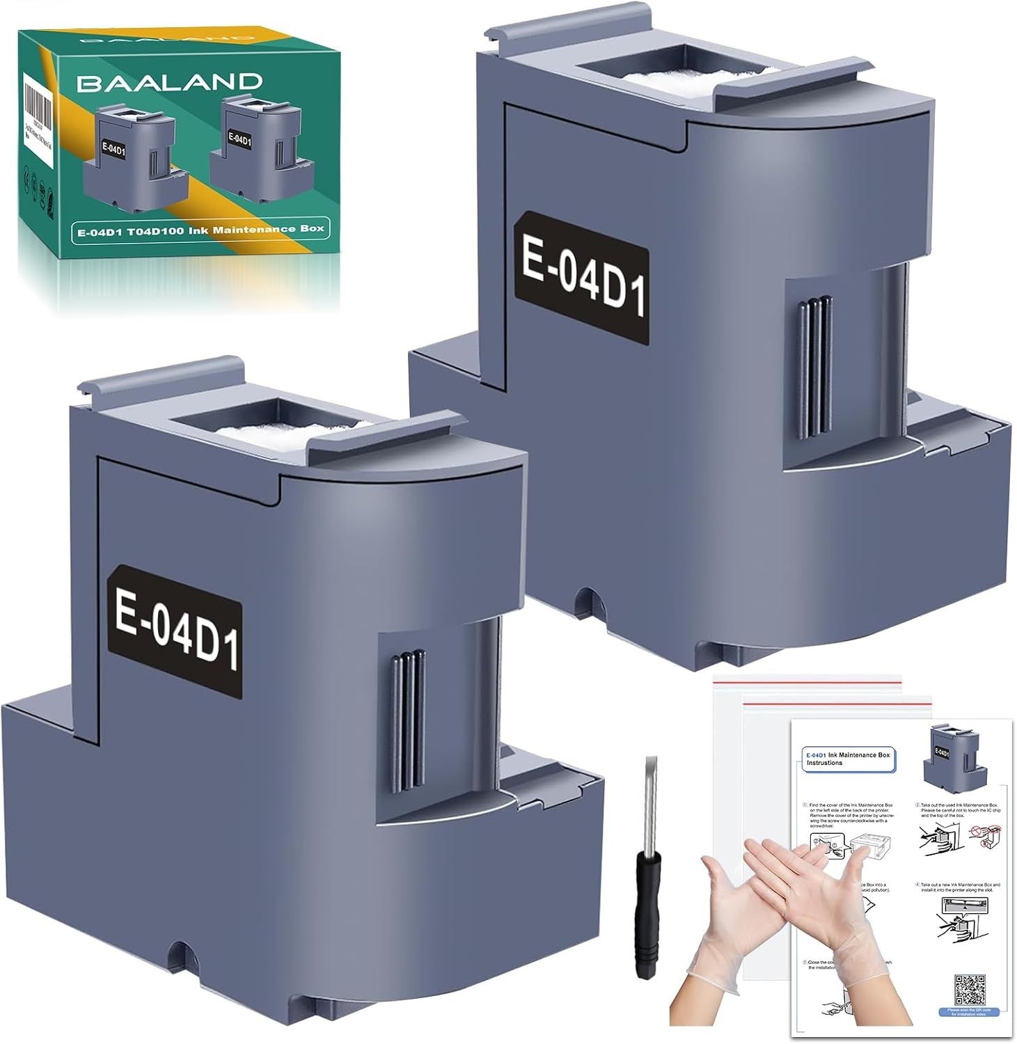 Epson ET15000 ET4750 ET4850 ET4760 ET3850 ET3750 ET3710 ET3830 WF2860 프린터용 E04D1 잉크 유지보수 박스 교체(ET04D100/EWMB1/E04D1 폐