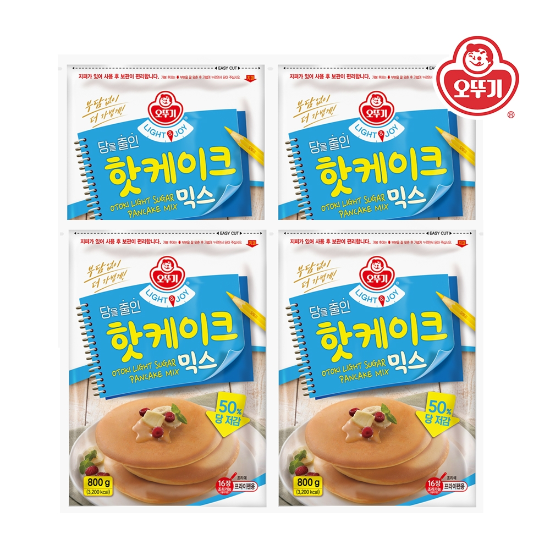 [오뚜기] 라이트앤조이 당을줄인 핫케이크믹스 800g x 4개
