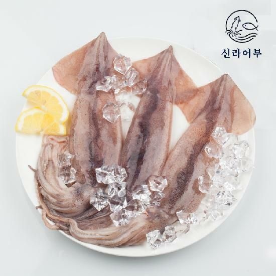 [신라어부] 자연산 손질 통오징어 2미(220g)x5팩 (총10미)