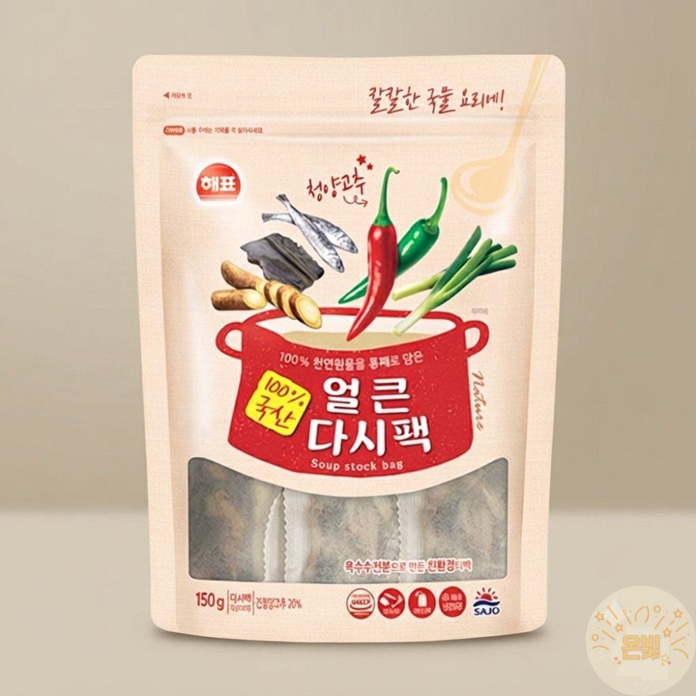 사조대림 온빛마켓 해표 얼큰다시팩2개 국물팩 잔치국수육수