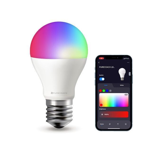 퓨어코치 홈IoT RGB LED 스마트전구 WiFi 블루투스 밝기 색상 조절 1600만 칼라 퓨어코치