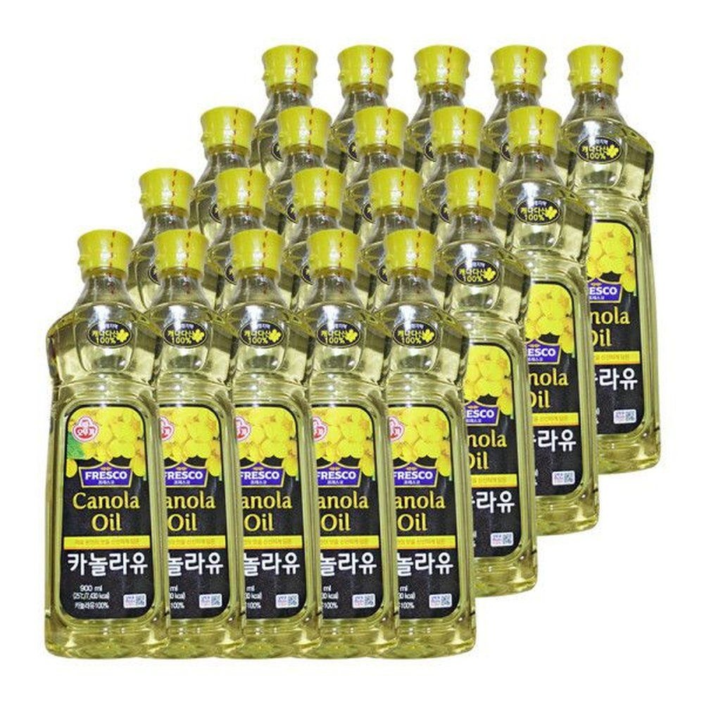 오뚜기 프레스코 카놀라유 900ml 20개 튀김 부침 볶음 샐러드