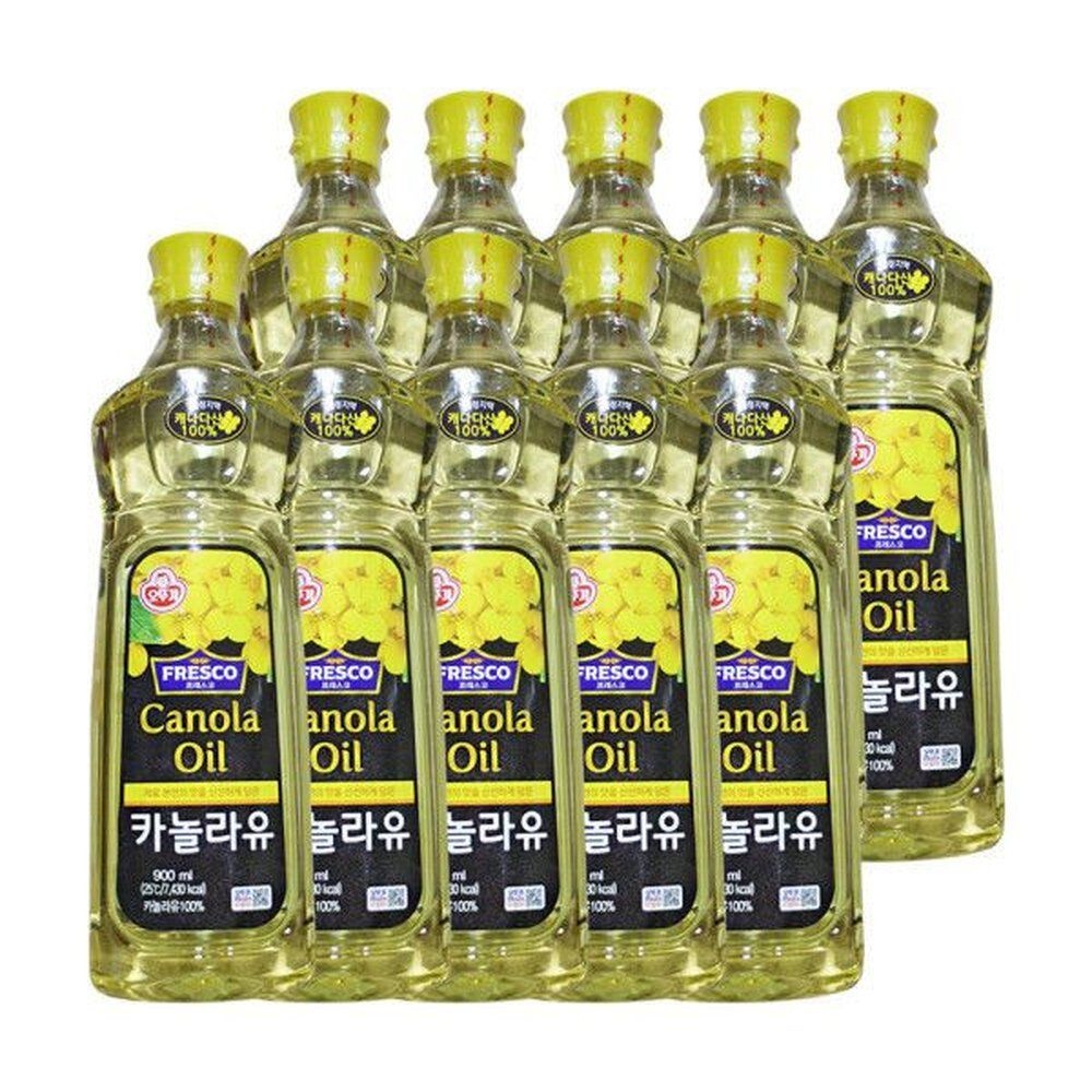 오뚜기 프레스코 카놀라유 900ml 10개 튀김 부침 볶음 샐러드