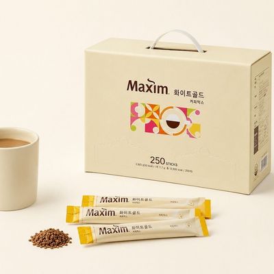 맥심 화이트골드 커피믹스 선물세트 12g 250개입 X 2박스