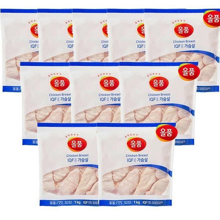 셀러허브 (현대Hmall) 올품 IQF 닭가슴살 10kg (1kg x 10봉)