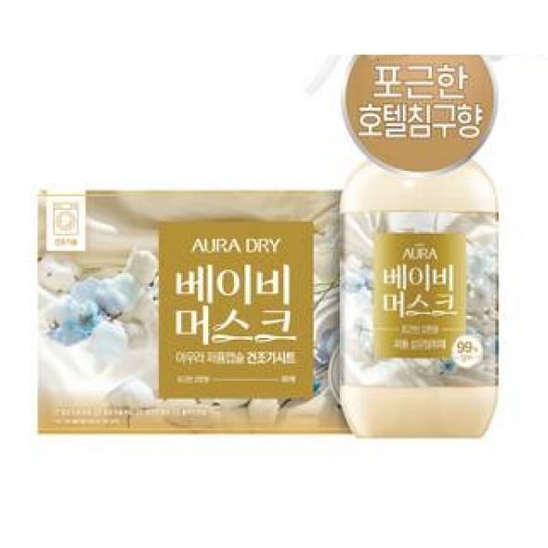 아우라 퍼퓸캡슐 건조기시트 베이비머스크, 80매, 1개