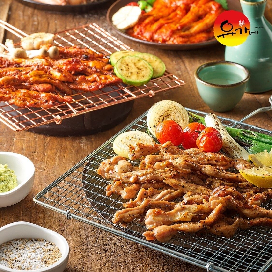 유가네 반반닭목살 300g 양념구이2팩 +소금구이 2팩