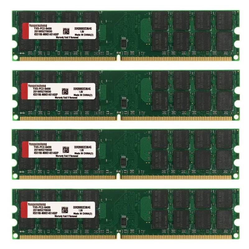 UnKnown [해외] 마더보드 메인보드 16GB 4X4GB PC2-6400 DDR2-800MHZ 240pin AMD 전용 데스크탑 메모리 Ram 인텔 마더 보드 또는 cpu가 아닌 1.8V