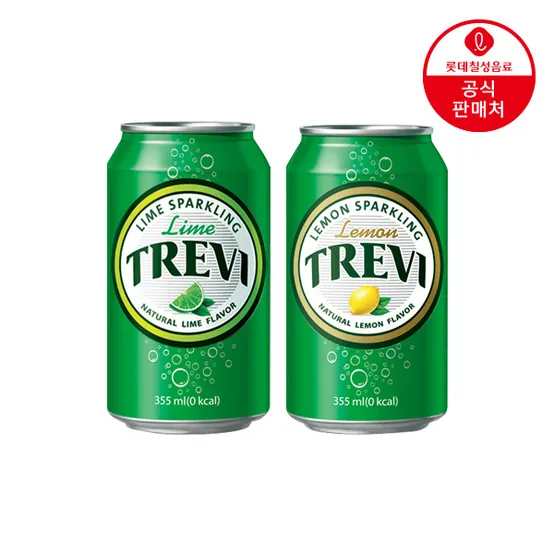 (본사직영) 트레비 탄산수 355ml 24캔 (라임/레몬)