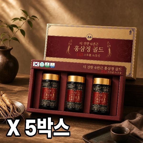 엘림 더 진한 6년근 홍삼정 골드 5박스(240g x 3병)