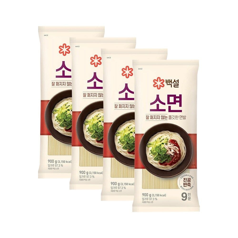 CJ 백설 소면 900g x4개