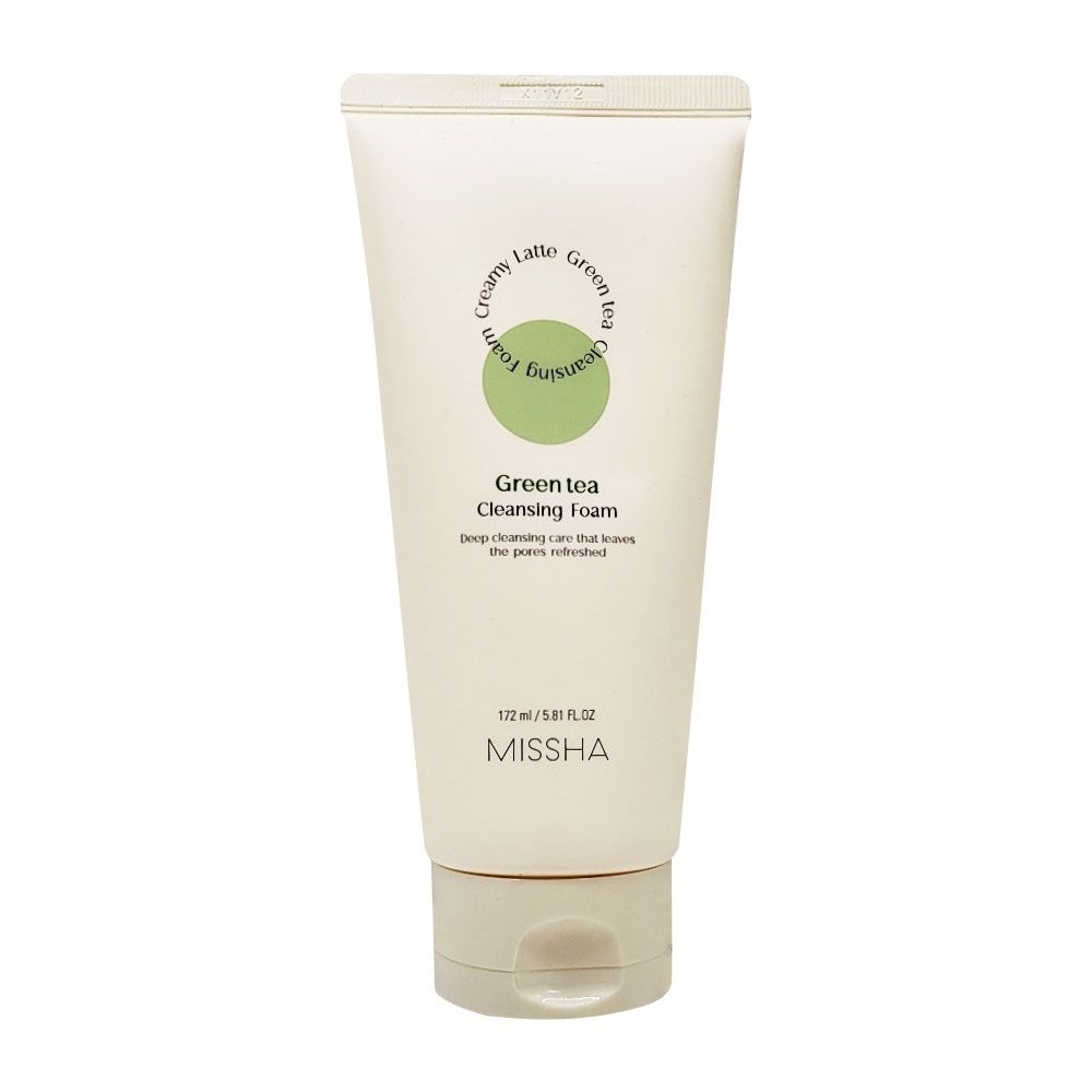 미샤 MISSHA 크리미 라떼 클렌징 폼 녹차 172ml 모공 피지 케어 1개 So