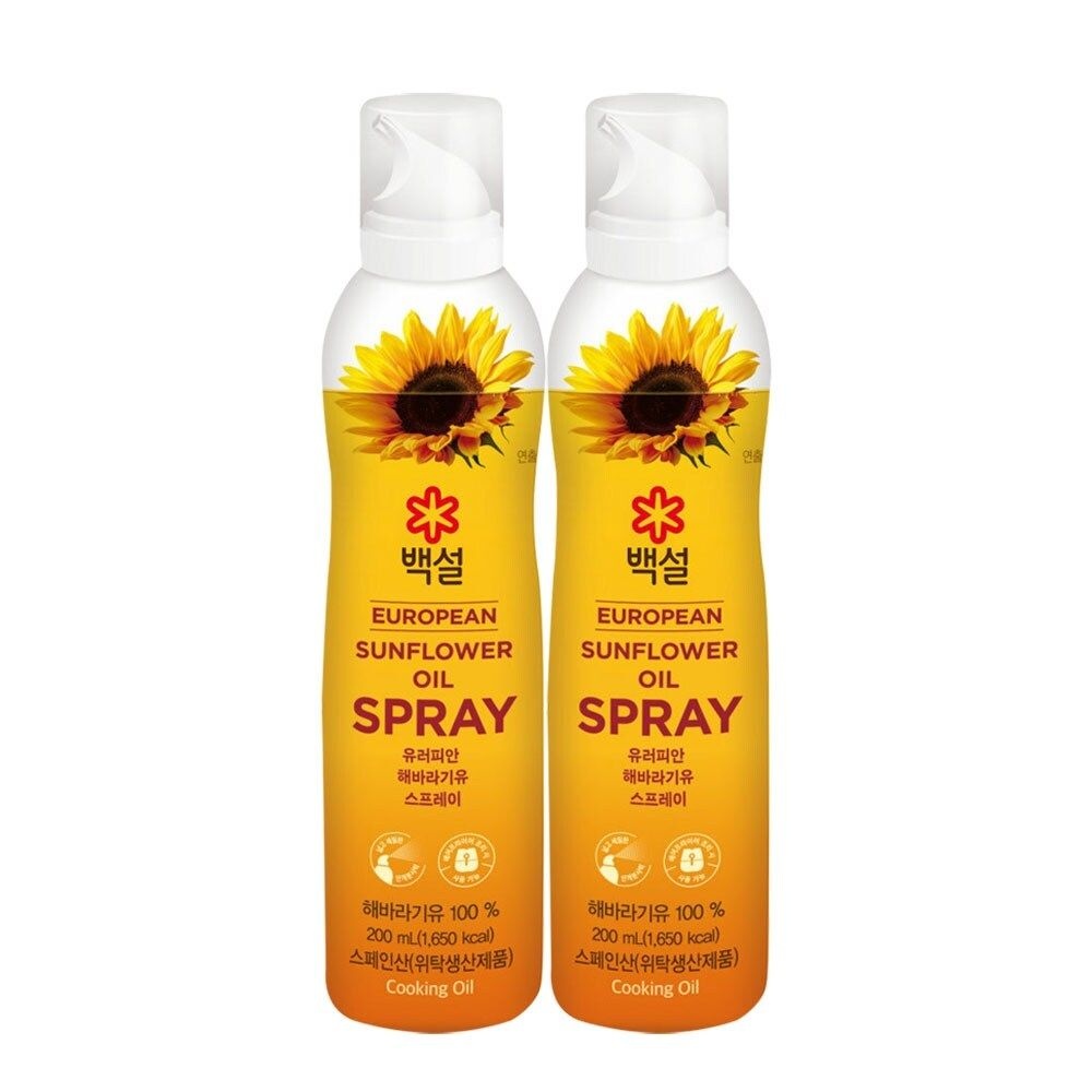 CJ 백설 유러피안 해바라기유 스프레이 200ml x2개