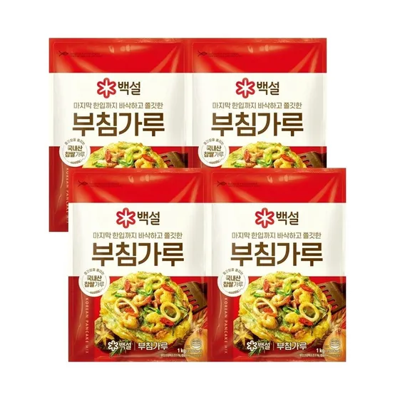 CJ 백설 부침가루 1kg 4개