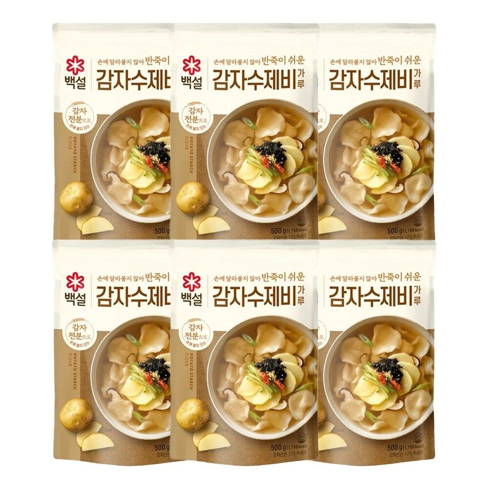 CJ 백설 감자수제비가루 500g x6개