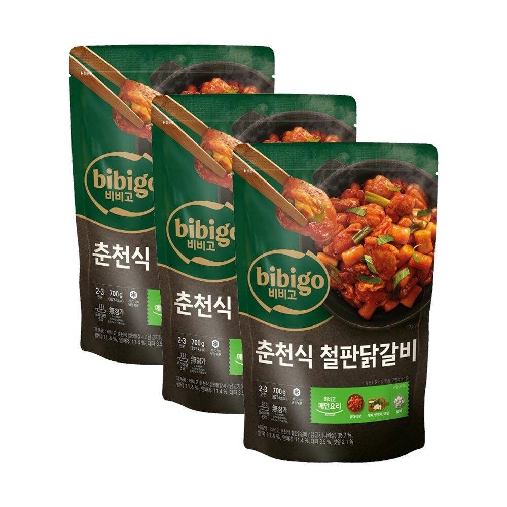 CJ 비비고 춘천식 철판닭갈비700g x3개