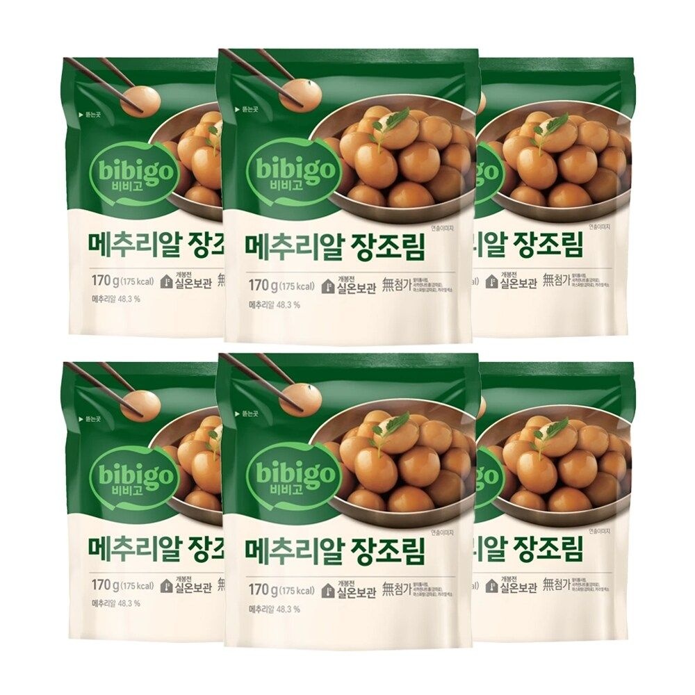 CJ 비비고 메추리알장조림 170g x6개