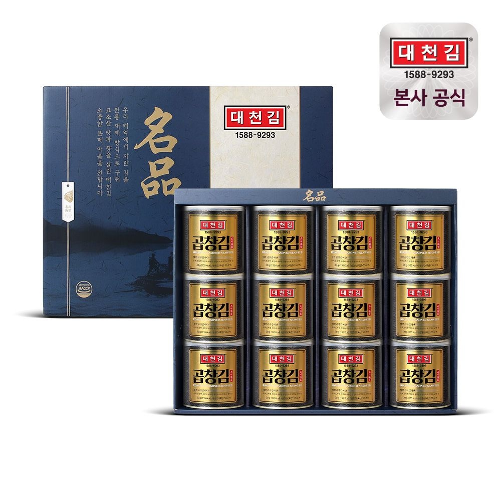 대천김 곱창김 캔김 30g × 12캔