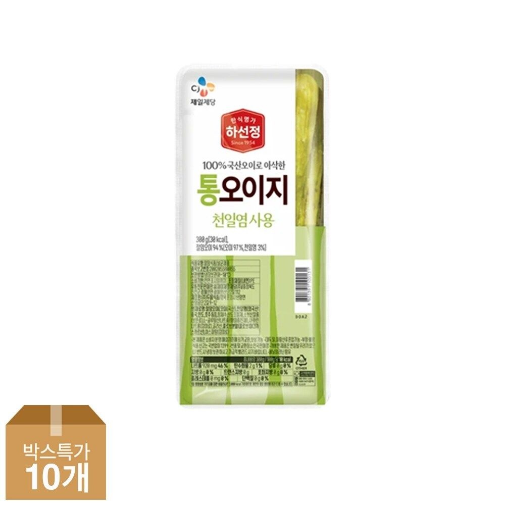 CJ 하선정 통오이지 300g x10개