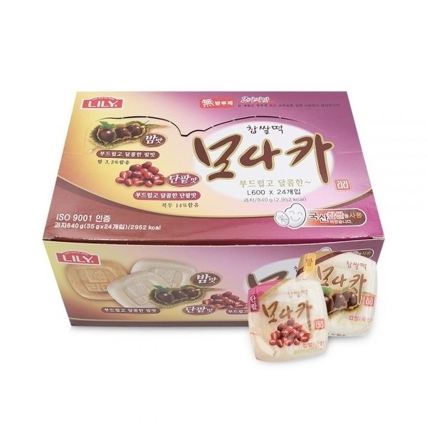 ( )리리 찹쌀떡 모나카 밤맛 단팥맛 840g 35gx24개
