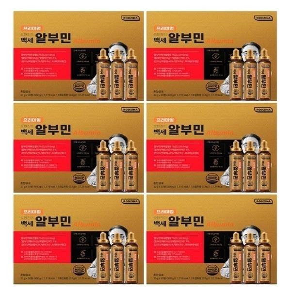 로지나 프리미엄 오한진의 백세 알부민 33g 30개입 6박스 FWS