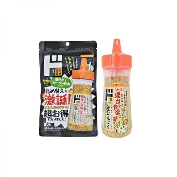 돈키 참깨마늘 시즈닝 고마니쿠 조미료 본체+리필 세트 90g