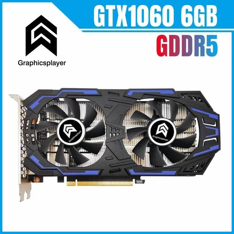 [해외] 그래픽 카드 원래 칩 컴퓨터 비디오 GTX1060 6GB 6144MB 192BIT GPU 모델 메모리 게임 NVIDIA GTX