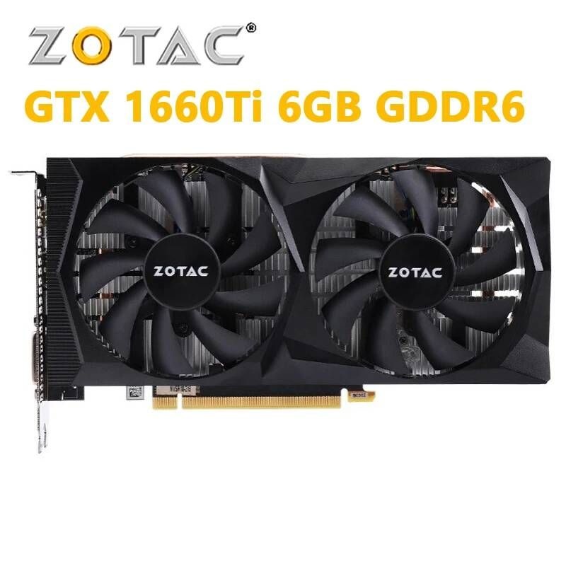 [해외] ZOTAC GeForce GTX 1660Ti-6GD6 그래픽 카드 GPU 맵 NVIDIA 16 시리즈 GTX1660Ti 6GB 12nm 1660 1660ti 비디오 사용