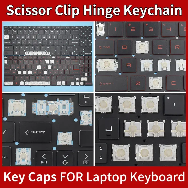MSI Sword 15 A11SC A11UC A12VE A12UD 17 A11UD A12 키보드 키 체인 용 교체 캡 가위 클립 힌지