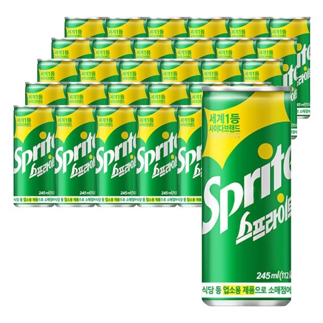 스프라이트 245ml 30캔 업소용 슬림캔