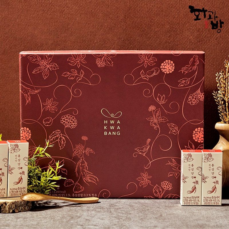 [오늘출발] 화과방 [화과방] 홍삼양갱세트 2호 (45g x 16개입) + 쇼핑백