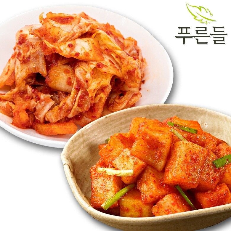[푸른들] 양념한가득 남도식 맛김치 2kg + 깍두기 2kg