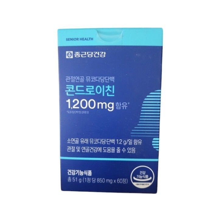 종근당건강 관절연골 뮤코다당단백 콘드로이친 1200mg 60정 3개