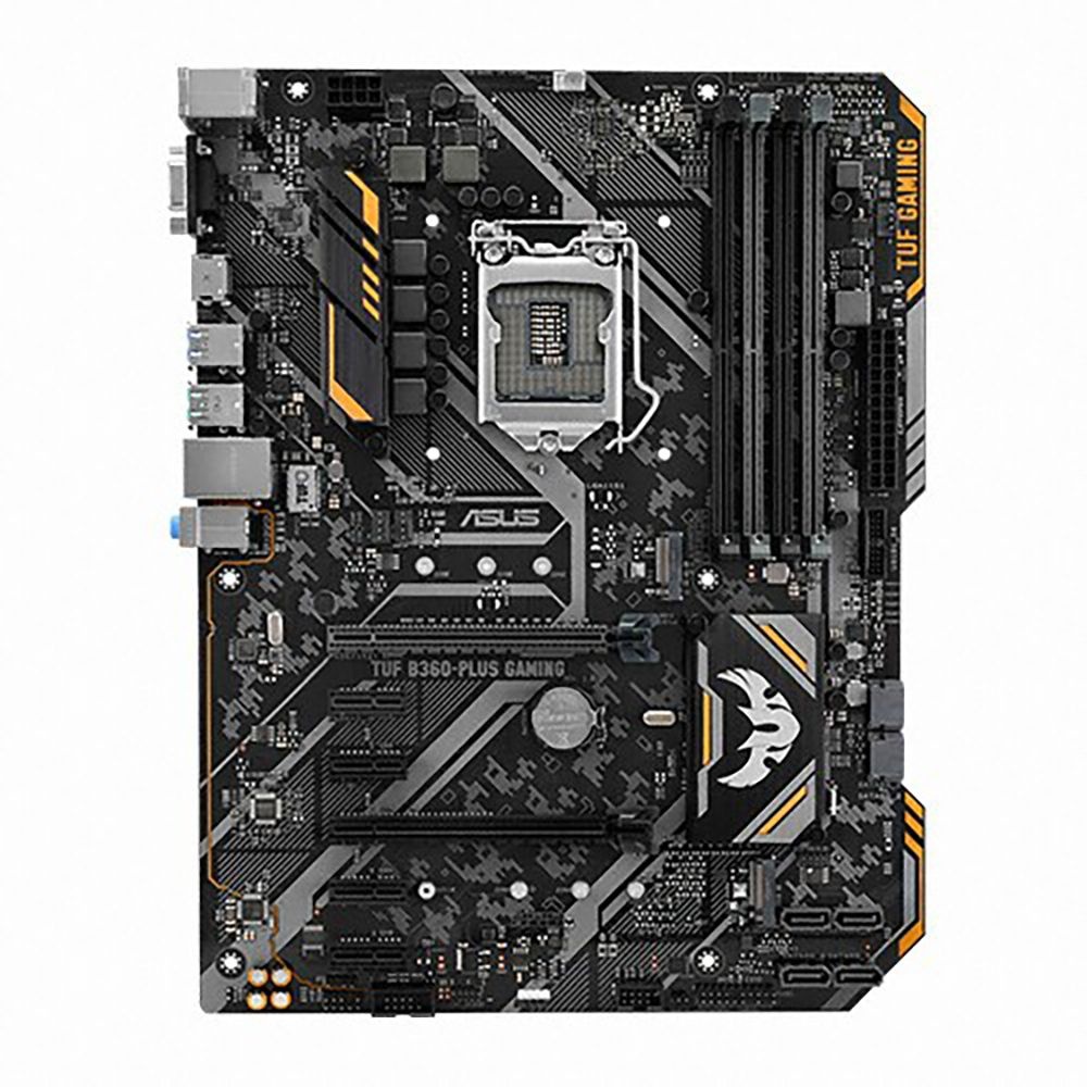 ASUS TUF B360-PLUS GAMING ATX 1151v2 소켓 8세대 9세대 메인보드 백패널 포함