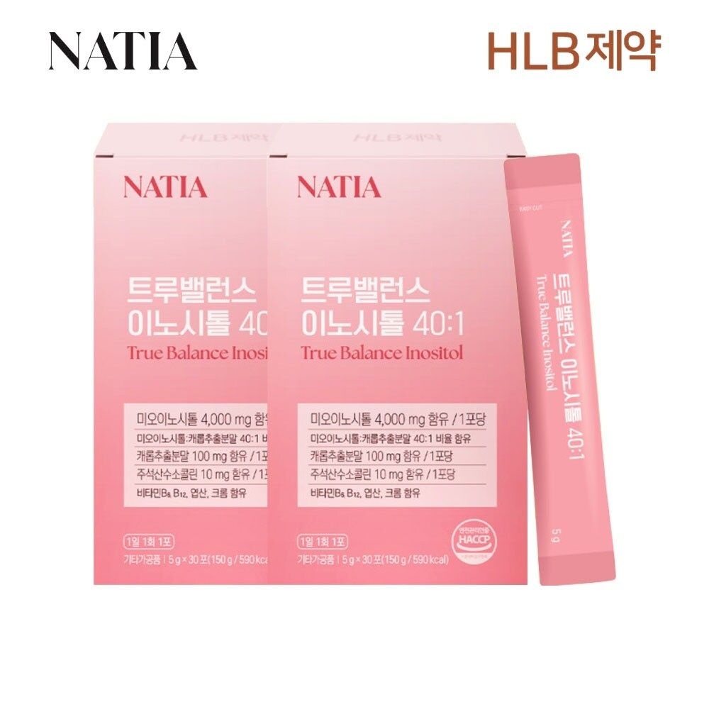 HLB제약 나티아 엽산 비타민 콜린 미오 나티아 트루밸런스 이노시톨 40:1 30...