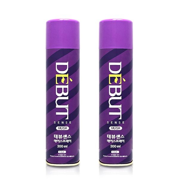데뷰 센스 헤어 스프레이 300ml X 2개 - 무스크향