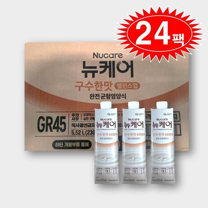 [대상웰라이프] 뉴케어 구수한맛 밸런스업, 230ml, 24개