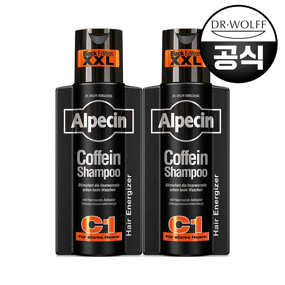 알페신 카페인 샴푸 C1 블랙에디션 375ml 2개