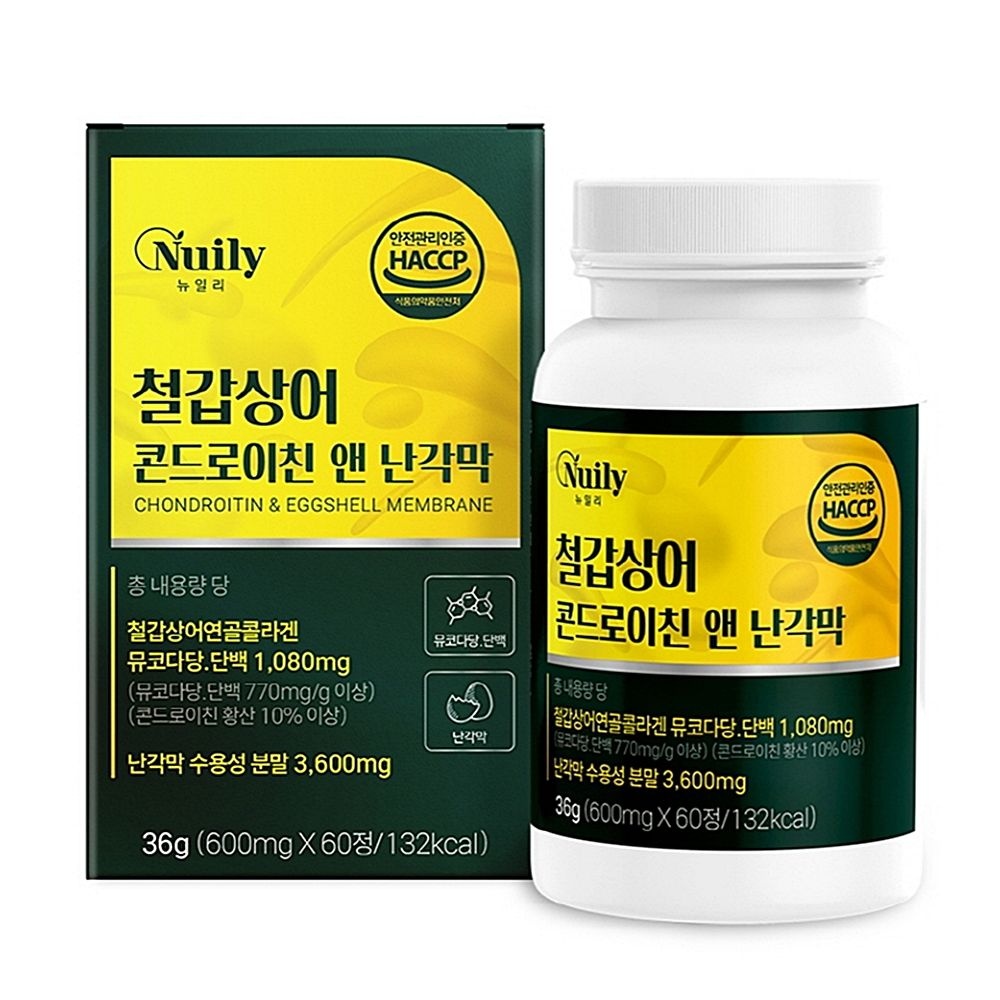 뉴일리 철갑상어 콘드로이친 난각막 뮤코다당단백 6형 C6S 콜라겐 60정