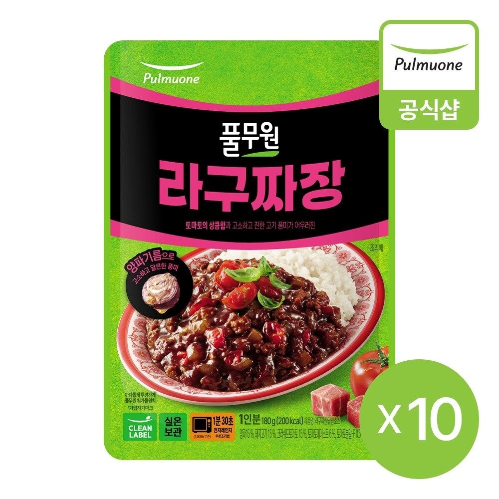풀무원 라구짜장 덮밥소스 180gX10개
