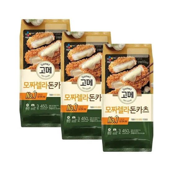 CJ 고메 모짜렐라돈카츠 450g x3개 