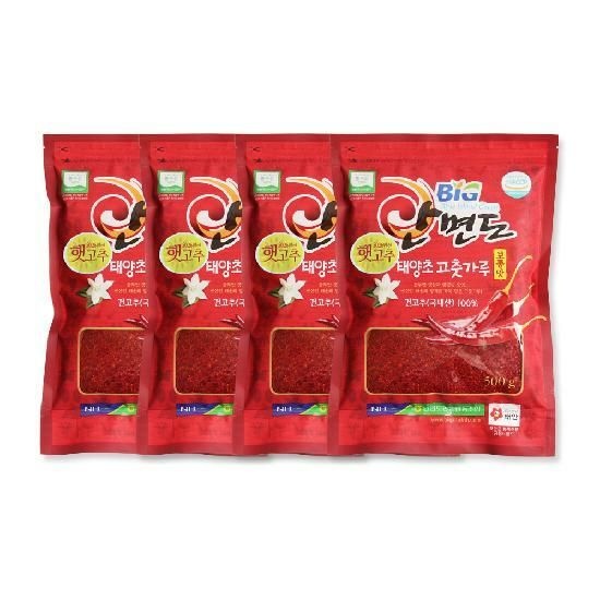 [TV상품]26년산 안면도 태양초 고춧가루 2kg(500g X 4봉)