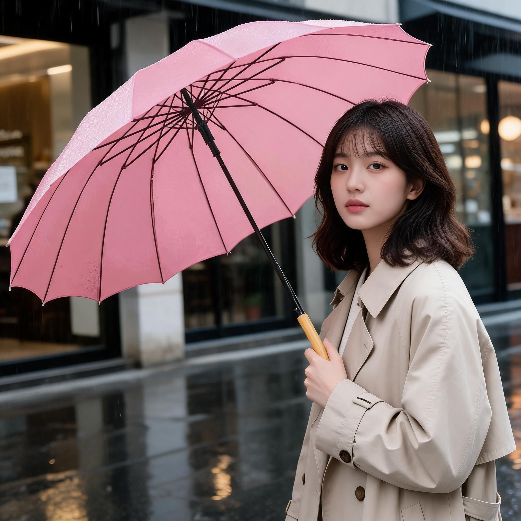 장우산 휴대용 우산 초경량 학생우산 반자동 비오는날 등굣길