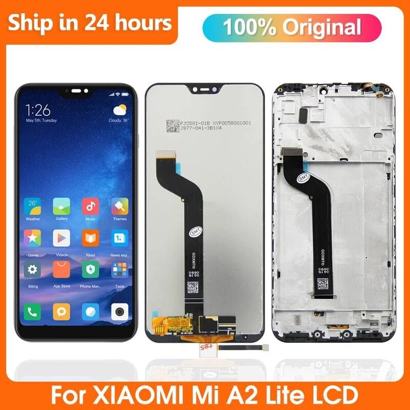 [해외] 스마트폰 액정 교체 부품 5.84 오리지널 Lcd 샤오미 Mi A2 라이트 LCD 디스플레이 터치 스크린 교체용 레드미 6 프로