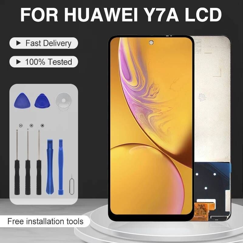 UnKnown [해외] 스마트폰 액정 교체 부품 화웨이 Y7A Lcd 터치 디지타이저 어셈블리 용 6.67 인치 P 스마트 화면 프레임 포함 아너 10X