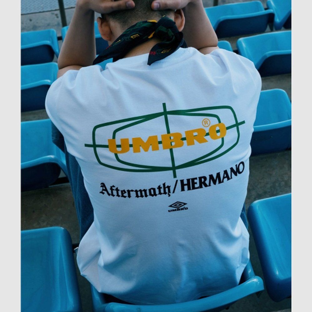 제조자 : 데상트코리아 / 수입자 : 상영 (입고 시기에 따라 정보가 상이할 수 엄브로 UMB X AFTERMATH 반팔 티셔츠 화이트 UR221ORS42 6353736