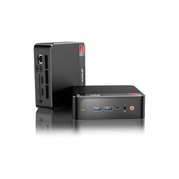 Beelink [해외] Beelink 비링크 미니 PC SER5 Pro AMD Ryzen 7 5825U 최대 4.5GHz 16GB DDR4 RAM 500GB SSD Radeon 8CUs 그래픽 WiFi 6 BT5.2 DP USB C HDMI 4K 트