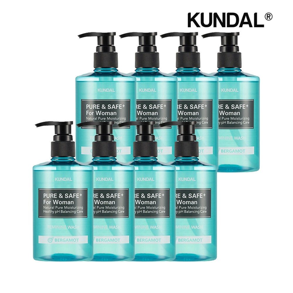 [패션플러스][쿤달]쿤달 퓨어 앤 세이프 여성청결제 베르가못 300ml x8개