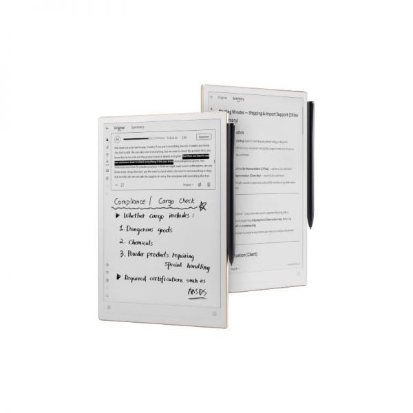 [해외] iFLYTEK AINOTE 2 10.65인치 E Ink 태블릿 ChatGPT 5 기능을 탑재한 AI 노트 필기 음성 텍스트 변환 16개 언어 필사 초박형 4.2m