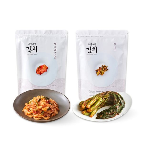 신세계푸드 (온라인) 조선호텔 썰은배추김치 1kg+갓김치 1kg